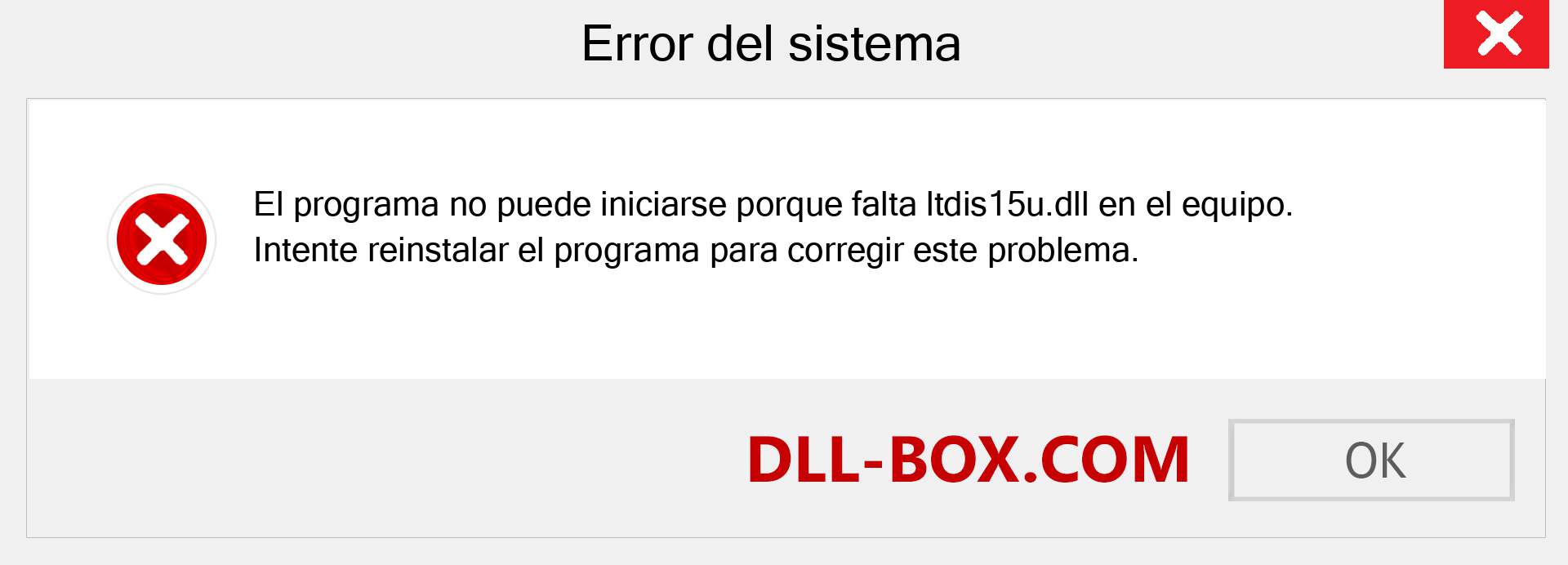 ¿Falta el archivo ltdis15u.dll ?. Descargar para Windows 7, 8, 10 - Corregir ltdis15u dll Missing Error en Windows, fotos, imágenes