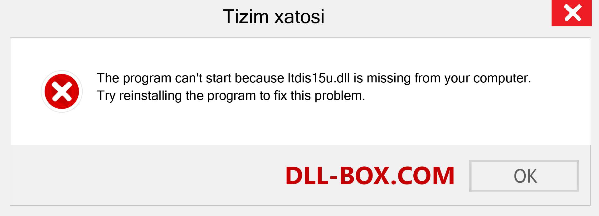 ltdis15u.dll fayli yo'qolganmi?. Windows 7, 8, 10 uchun yuklab olish - Windowsda ltdis15u dll etishmayotgan xatoni tuzating, rasmlar, rasmlar